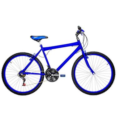 Imagem de Bicicleta Masculina Aro 26 Mtb Alumínio Colorido 18 Marchas Cor Azul