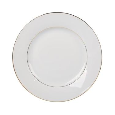 Imagem de Prato para sobremesa Majesty Gold em porcelana D19,2cm branco