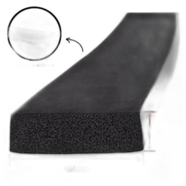 Imagem de Espuma Fita Adesiva Eva Borracha Vedação E=2Mmx10 Mts Preta - Leolud