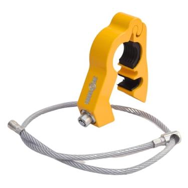 Imagem de Kit Trava de Manopla Manete e Trava de Capacete para Motos (Amarelo)