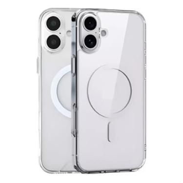 Imagem de Capa Mag-safe para [iPhone 16] Capinha Slim Magnetica com [Proteção de Câmera] Transparente Clear Case [Compatível com Mag-Safe], Anti-Amarelamento, Resistente a Riscos e Anti Impacto [MagSafe]