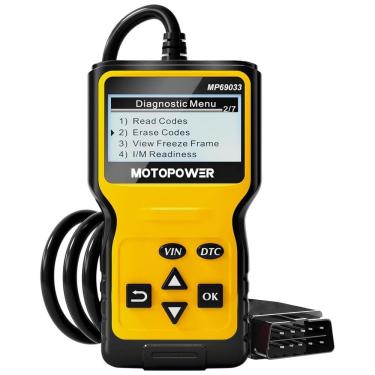 Imagem de Scanner Automotivo Profissional com Diagnóstico OBD2, 12V, MOTOPOWER MP69033, Amarelo