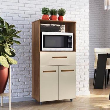 Imagem de Armário Multiuso Luni 2 Portas 1 Gaveta Cozinha MB1 - Amarena Móveis, 