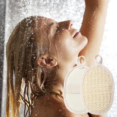 Imagem de Bucha natural para mulheres, conjunto de bucha esfoliante, esponjas de chuveiro Luffa, acessórios essenciais de banho