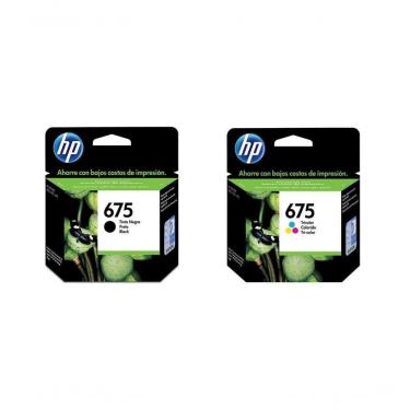 Imagem de Cartucho Hp 675 Kit 2 Pçs