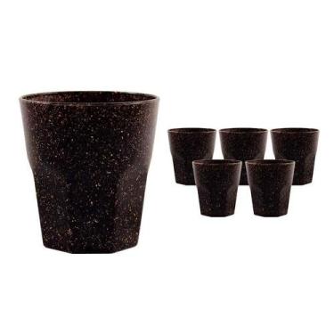 Imagem de Kit 6 Copos Mini Roma Fibra Coco Green 300Ml - Bb Store