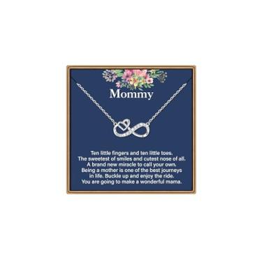 Imagem de IEFLIFE Colar de presente para mulheres – Corrente de prata esterlina 925 banhada a ouro branco 14K com coração infinito para mãe, filha, presente de aniversário para avó, neta, amigas, joias