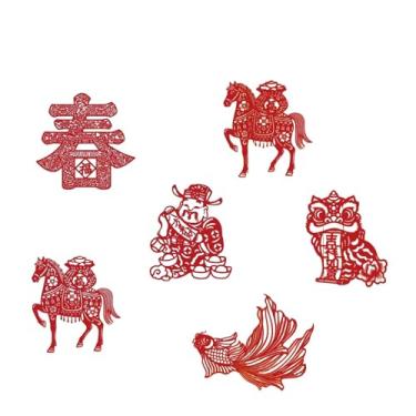 Imagem de oshhni Decoração de Ano Chinês, Ano do Cavalo, Enfeite para Pendurar no Festival da Primavera para Celebração em Hotel, Sala de Estar e Escritório, 6 Peças