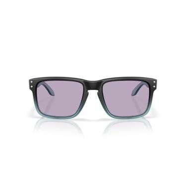 Imagem de Oakley Óculos de sol masculinos Oo9244 Holbrook Low Bridge Fit retangular, Pedra transparente fosca azul/ardósia Prizm, 56 mm