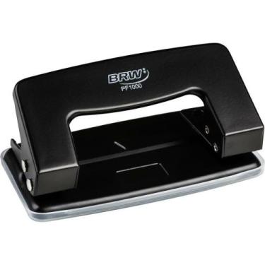 Imagem de Perfurador de Papel Metal 2 Furos p/10 fls Preto - Brw