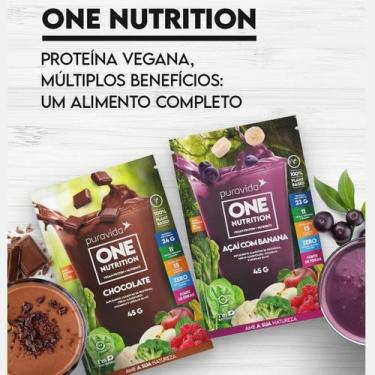 Imagem de One Nutrition (vegan) Proteina Vegetal Pura - Puravida 450g, Açai e Ba