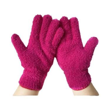 Imagem de Luvas De Limpeza Em Microfibra De Coral Fleece, Luvas Absorventes Para