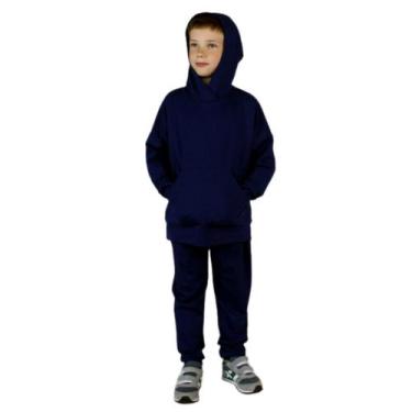 Imagem de Conjunto moletom infantil Unissex Menina e Menino Flanelado Kit 5 Peça