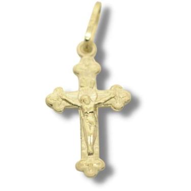 Imagem de Pingente Religioso Cruz Crucifixo Ouro 18K P267 - Joiasmax