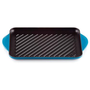Imagem de Grelha Retangular Traditional 32 cm Azul Marseille Le Creuset