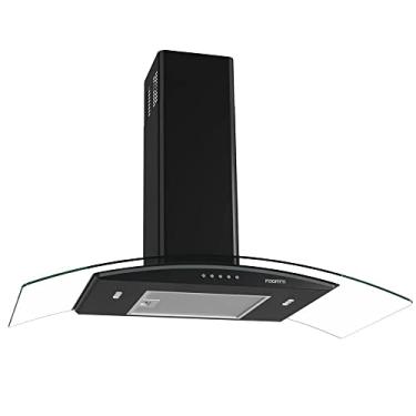 Imagem de Coifa de Parede Vidro Curvo, Teclado Mecânico Fogatti, 80cm Black 110V