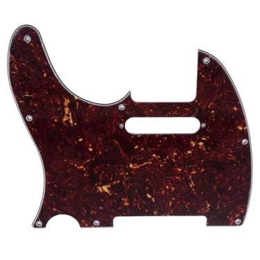 Imagem de Musiclily Canhoto 8 Furos Escudo Tele Pickguard para Guitarra Fender EUA/Mexicana Telecaster Standard Estilo Moderno, 4 Camadas Tortoise Shell