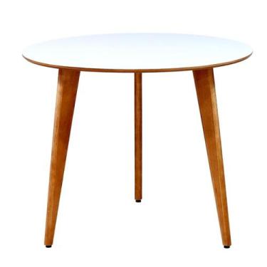 Imagem de Mesa de Jantar Redonda Júlia de 90cm - Pés em Madeira Maciça - Pizarro