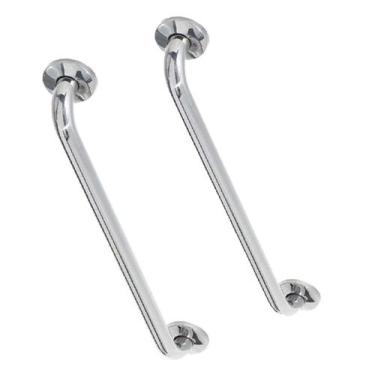 Imagem de Alça Apoio 40cm Kit 2 Uni Inox Banheiro Deficiente Idoso Cadeirante Ac