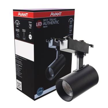 Imagem de Luminária Spot Led de Trilho 7w Luz Fria Avant Preto