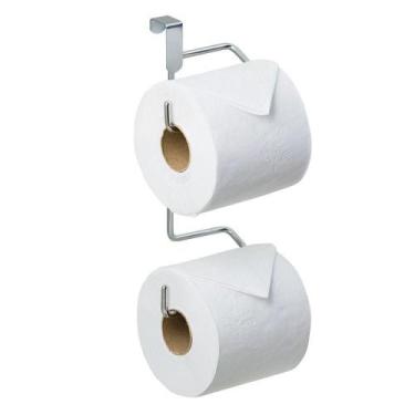Imagem de Porta Papel Higiênico para Caixa de Descarga Suporte para Dois Rolos S