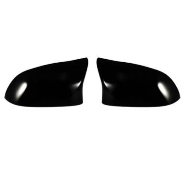 Imagem de AtticZone Tampas de espelho lateral compatíveis com BMW X5 F15, X6 F16, X3 F25, X4 F26 2014-2018, substituição da tampa do espelho retrovisor de porta, estilo buzina, preto brilhante