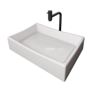 Imagem de Cuba Dalla Para Banheiro Valvula Oculta Torneira Inox Black - Loja Doc