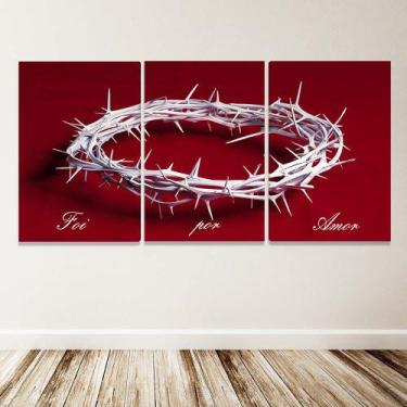 Imagem de Quadro Decorativo 120x60  Foi Por Amor Coroa Espinho  - IQuadros