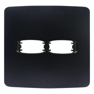 Imagem de Placa 4x4 2 Módulo Com Suporte Preto Gracia Maxx 85696 Alumbra