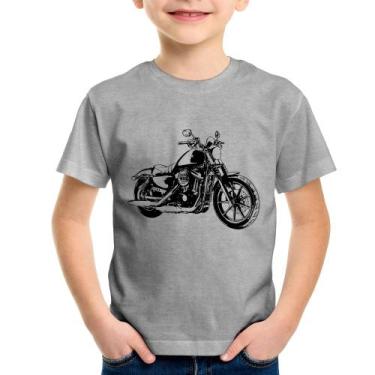 Imagem de Camiseta Infantil Moto Sportster XL 883 Iron Art - Foca na Moda, Cinza