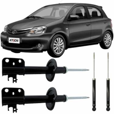 Imagem de PAR AMORTECEDOR DIANTEIRO E TRASEIRO ETIOS 2012 EM DIANTE
