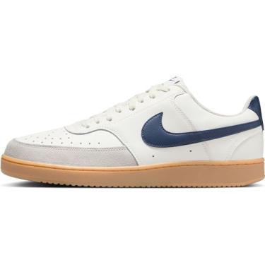 Imagem de Nike Tênis masculino Court Vision Lo SC Lifestyle, Sail/Midnight Navy Gum marrom claro, tamanho 38