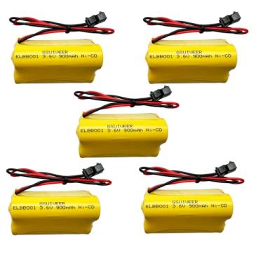 Imagem de GSUIVEER ELB B001 ELB-B001 ELBB001 ELBB001 3,6V 900mAh Ni-CD Luz de Emergência Substituição de Bateria Compatível com Lithonia EU2 LED Interstate ANIC1566 Unitech 0253799 (pacote com 5)