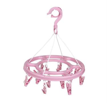 Imagem de Mini Varal Redondo 16 Prendedores - Mor Rosa