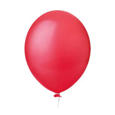Imagem de Balão De Látex Vermelho Liso - 5 Polegadas - 50 Unidades