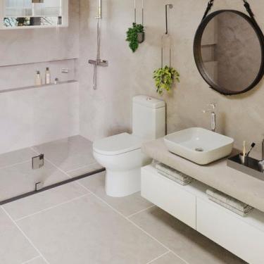 Imagem de Cuba de Apoio para Banheiro/lavabo Cerâmica Quadrada 39 Cm Manplex