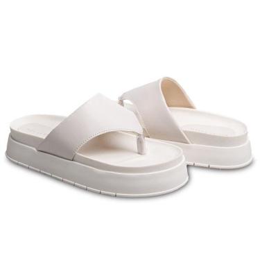 Imagem de Sandália Papete Flat Off White Plataforma - HAMITIE, 37, Off white