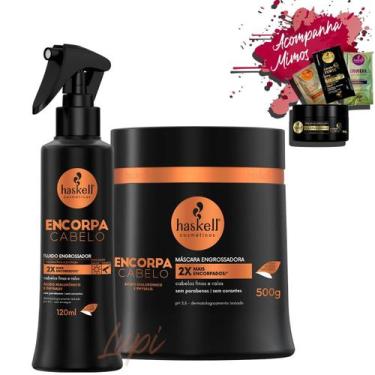 Imagem de Kit Haskell Encorpa Cabelo Fluido 120ml Mascara 500gr