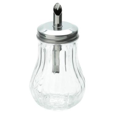 Imagem de Açucareiro de Vidro Lyor 14x7,5 cm com Tampa em Aço Inox