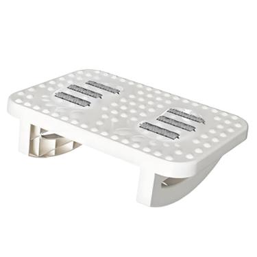 Imagem de Espreguiçadeira ergonômica para escritório, apoio giratório, melhora o conforto no trabalho, fácil de limpar, adequado para casa/escritório (branco, 33,5 * 24 * 11 cm)