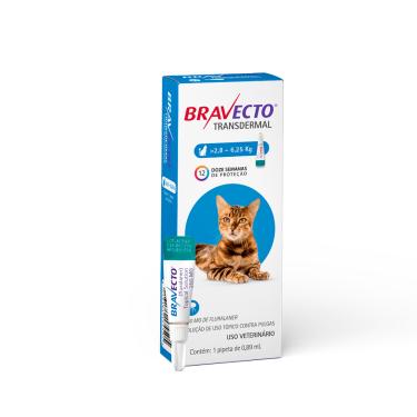 Imagem de Bravecto Transdermal Antipulgas MSD Para Gatos 2,8 A 6,25kg 250mg