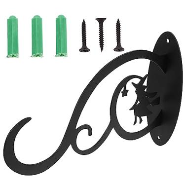 Imagem de IWOWHERO Cabide de pendurar gancho de parede resistente para lanternas ao ar livre, alimentadores de pássaros e cestas de flores para decoração de Halloween e estilo de jardim