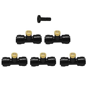 Imagem de XMGKMN Fácil de instalar 5+5+1 Aspersor de latão preto 1/10.2 cm Conjunto de combinação de acessórios de base Sistema de pulverização de baixa pressão