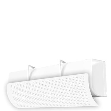 Imagem de Defletor Para Ar Condicionado Plástico Ajustável 180º Para Ar Condicionado Split Universal Direcionador de Fluxo de Ar(LISO)