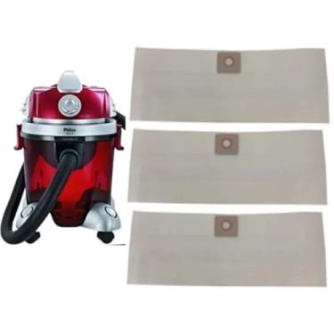 Imagem de SACO FILTRO DESCARTÁVEL PARA ASPIRADOR DE PÓ PHILCO PA30 Contém 3 unidades
