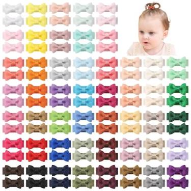 Imagem de Clipes de cabelo yoyokid 100 peças de fita de gorgorão, laço de 3,1 cm