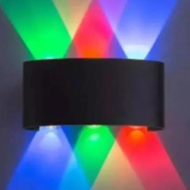Imagem de Arandela de led 6w 6leds RGB - interno e externo - Hitec 