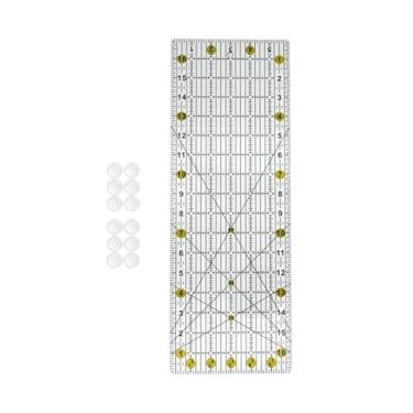 Imagem de predolo Régua de Costura para Patchwork com Cortes Retos, Guia E Marcação. Ferramenta para Patchwork Faça Você Mesmo, Molde para Confecção de Roupas E Design.