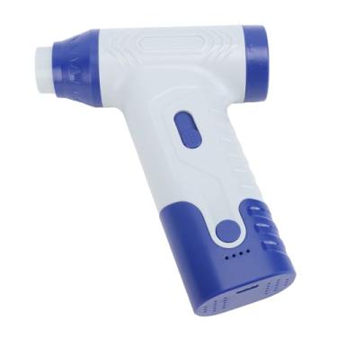 Imagem de Generic Ventilador Turbo Portátil Portátil, Motor Sem Escova 130000 RPM Espanador de Ar Elétrico Ajustável Velocidade do Profissional para Exterior para Teclado de Computador (Azul Branco)
