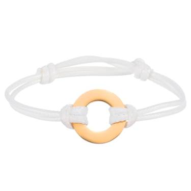 Imagem de PATIKIL Pulseira de estampagem de arruela 21 mm/0,83", pacote com 5 pulseiras de arruela de aço inoxidável em branco com nó deslizante ajustável para fazer você mesmo, acessórios artesanais, branco +